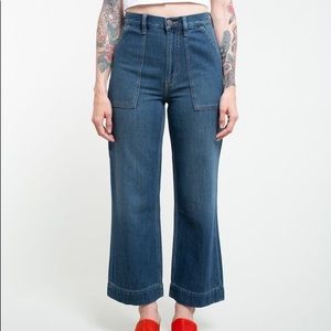 Wrangler wide leg crop jeans
